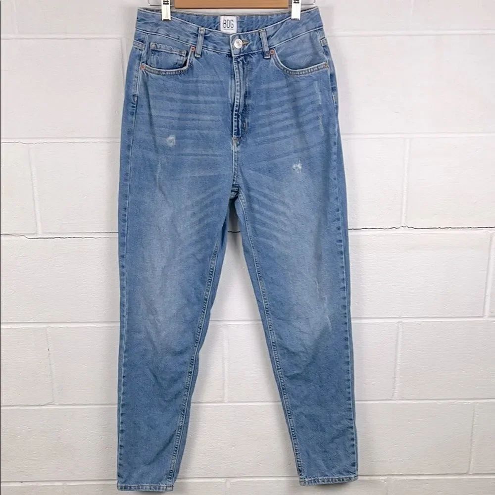 BDG Urban Outfitters high rise light wash mom jean